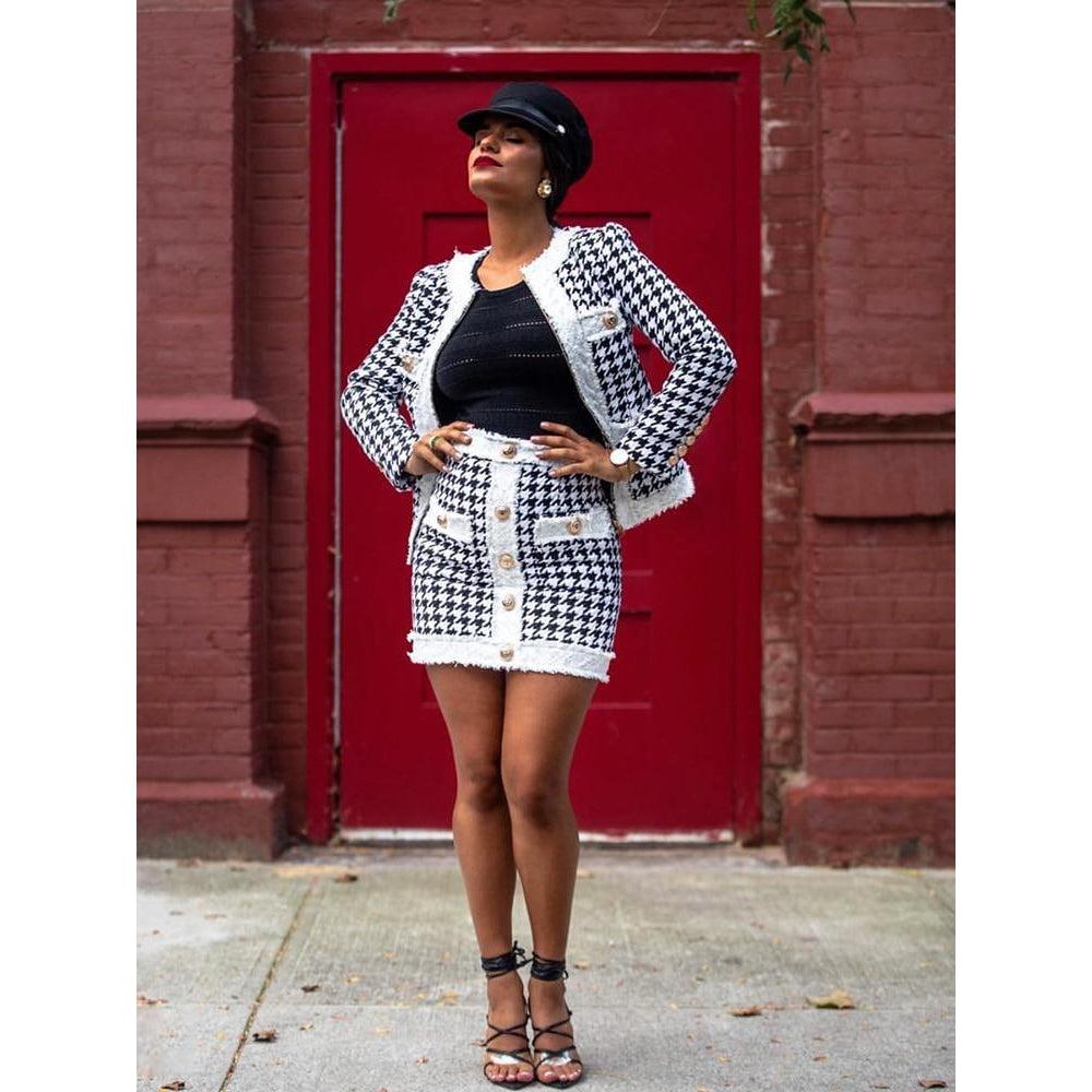 Ensemble Deux Pièces en Tweed Veste & Jupe - Paris Deluxe