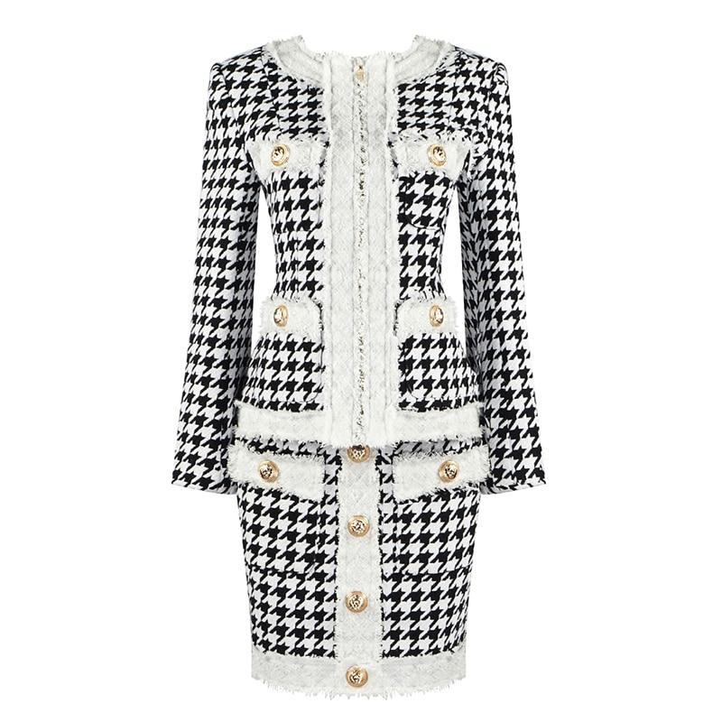 Ensemble Deux Pièces en Tweed Veste & Jupe - Paris Deluxe