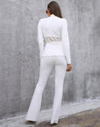 Ensemble Tailleur Blanc Taillé Slim - Paris Deluxe