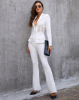 Ensemble Tailleur Blanc Taillé Slim - Paris Deluxe