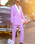 Ensemble Tailleur Deux Pièces Chic Violet - Paris Deluxe
