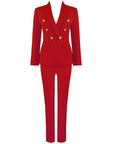 Ensemble Tailleur Deux Pièces Rouge - Paris Deluxe
