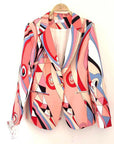 Ensemble Tailleur Motifs Rose Coupe Régularisée - Paris Deluxe
