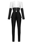 Ensemble Tailleur Noir Fermeture En Crochet Coupe Regular - Paris Deluxe