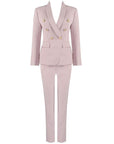 Ensemble Tailleur Rose Léger Coupe Regular - Paris Deluxe