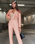 Ensemble Tailleur Rose Léger Coupe Regular - Paris Deluxe