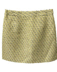 Ensemble Trois Pièces Tweed Jaune Boutons Crystal - Paris Deluxe
