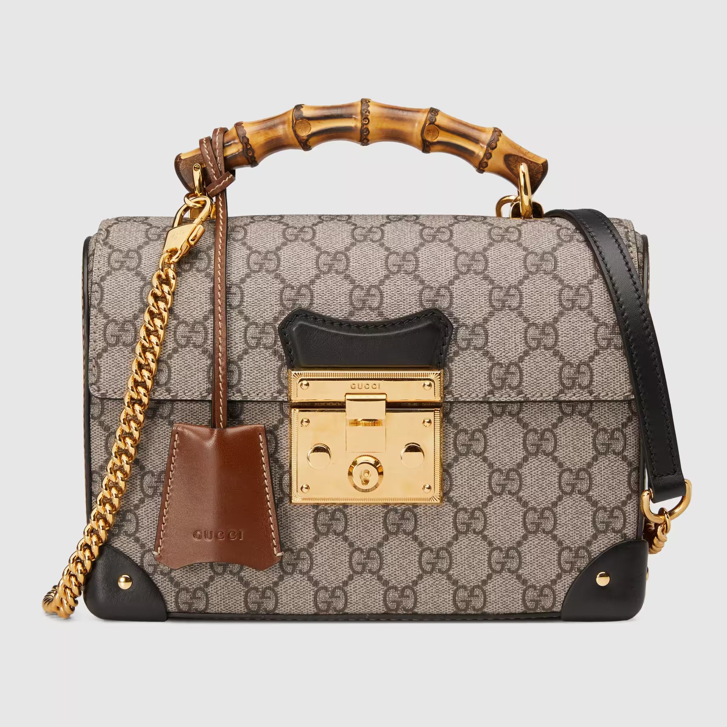 Gucci Sac à épaule GG Padlock en bambou petite taille – Paris Deluxe