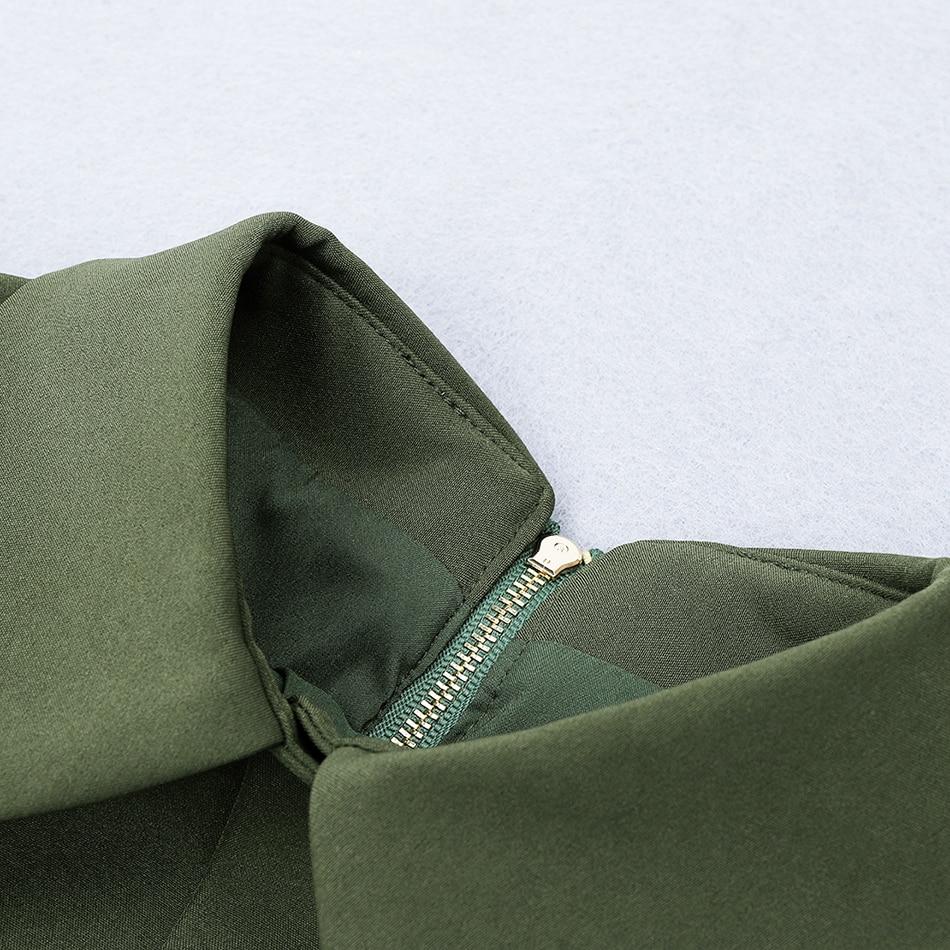 Robe Courte Verte Col Polo Boutonnages Poignets Style Oakland - Paris Deluxe