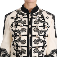 Dolce & Gabbana Elegant Off-White Baroque Jacket