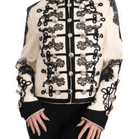 Dolce & Gabbana Elegant Off-White Baroque Jacket