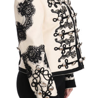 Dolce & Gabbana Elegant Off-White Baroque Jacket