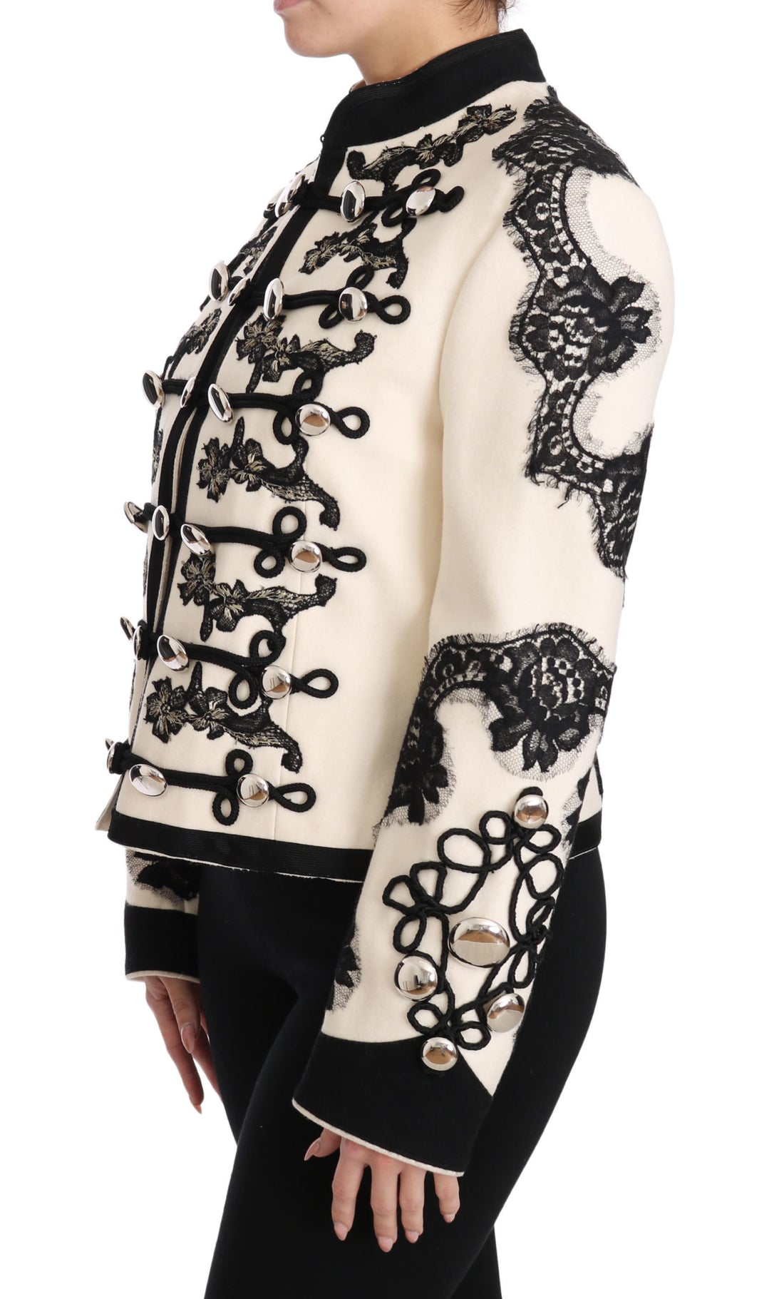 Dolce & Gabbana Elegant Off-White Baroque Jacket