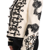 Dolce & Gabbana Elegant Off-White Baroque Jacket