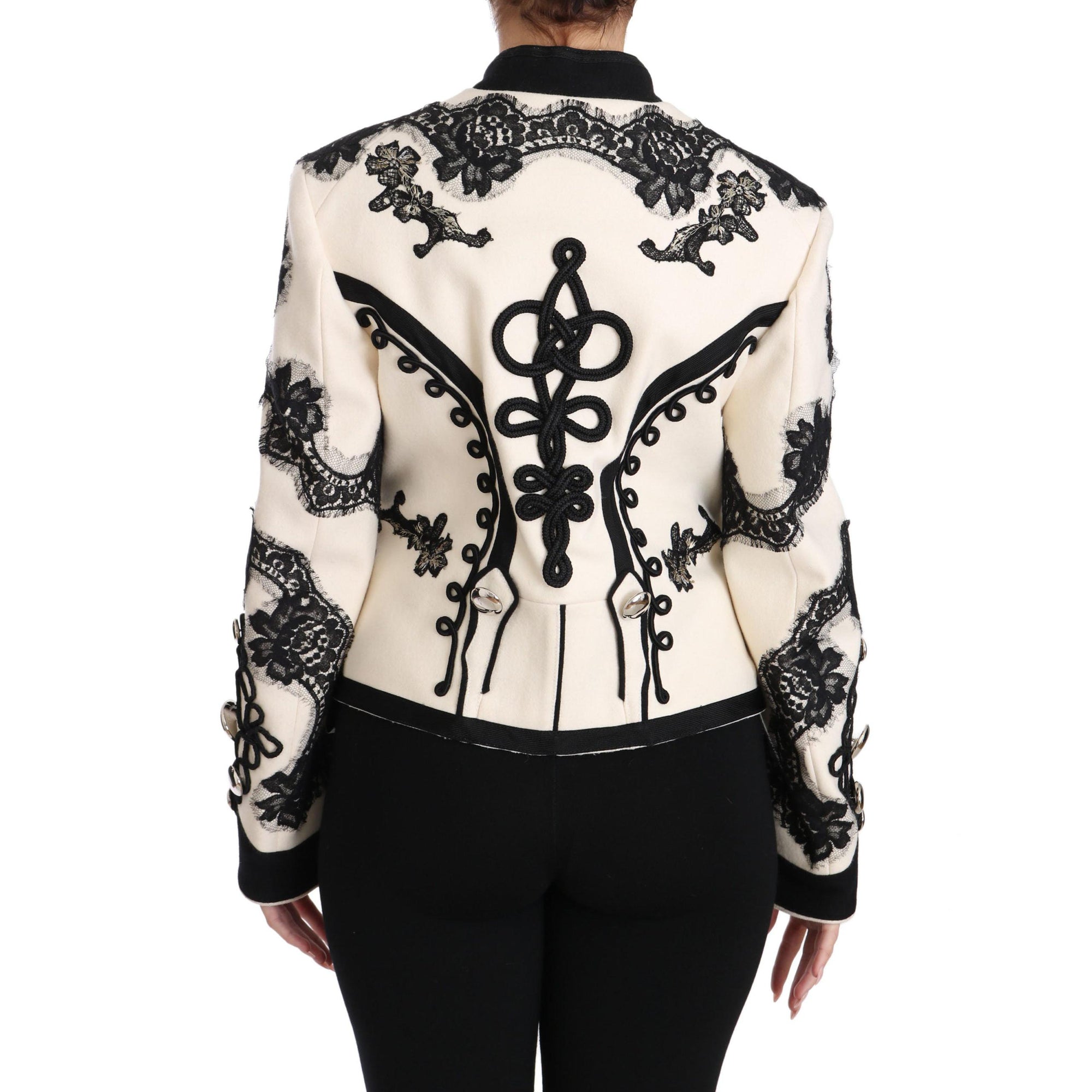 Dolce &amp; Gabbana Elegant Off-White Baroque Jacket