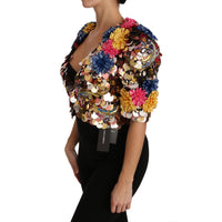 Dolce & Gabbana Enchanted Sicily Crystal-Embellished Short Jacket