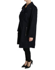 Dolce & Gabbana Elegant Polka Dot Lined Blue Jacket