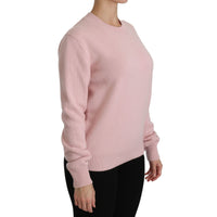 Dolce & Gabbana Cashmere-Blend Pink Crew Neck Sweater