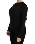 Dolce & Gabbana Elegant Silk-Blend Black Lace Blouse