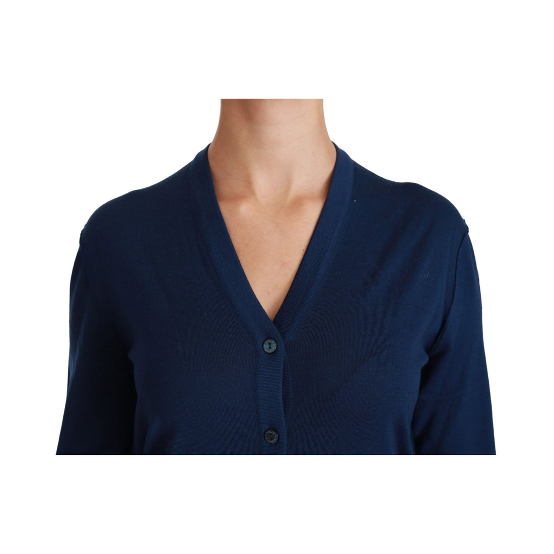 Dolce & Gabbana Elegant Blue Virgin Wool Cardigan