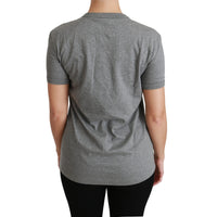 Dolce & Gabbana Chic Gray Amore Patch Crewneck Tee