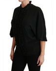 Dolce & Gabbana Elegant Black Silk Short Sleeve Blouse