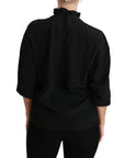 Dolce & Gabbana Elegant Black Silk Short Sleeve Blouse