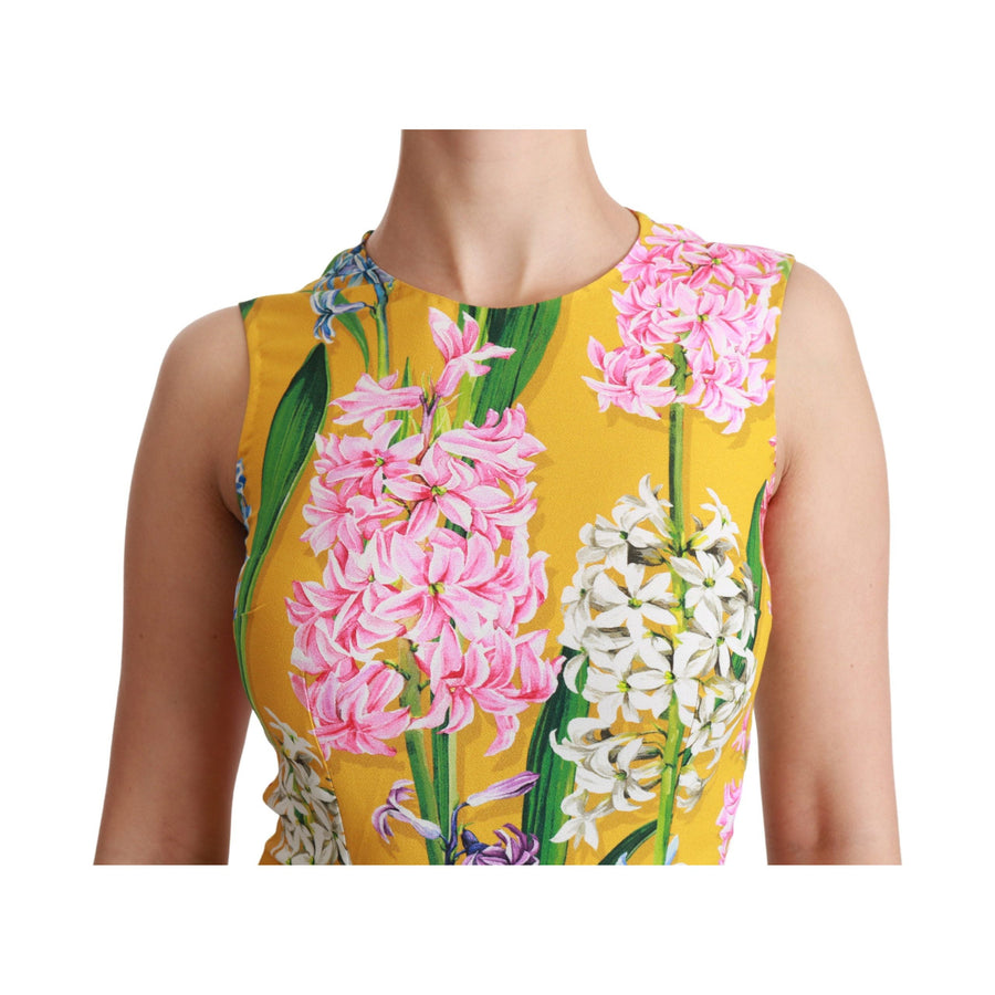 Dolce & Gabbana Sunshine Floral Crewneck Sleeveless Blouse