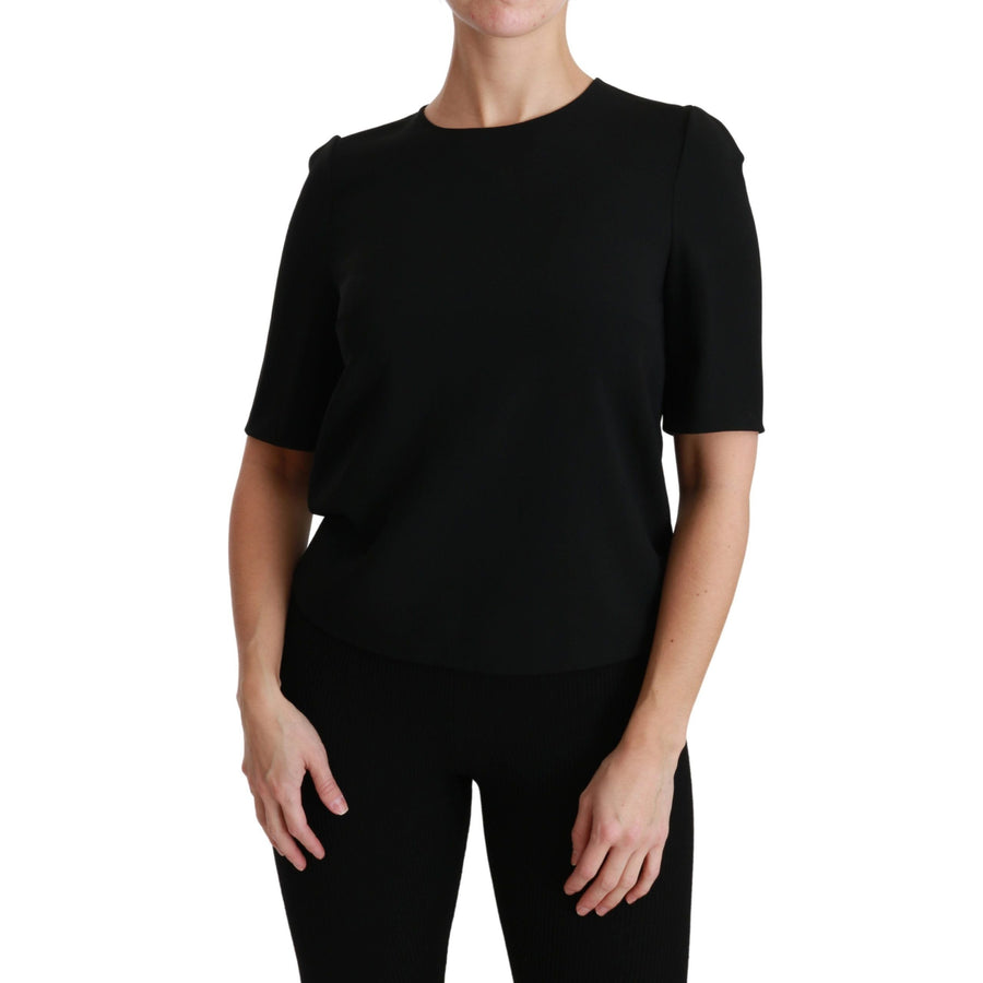 Dolce & Gabbana Elegant Black Stretch Blouse Top