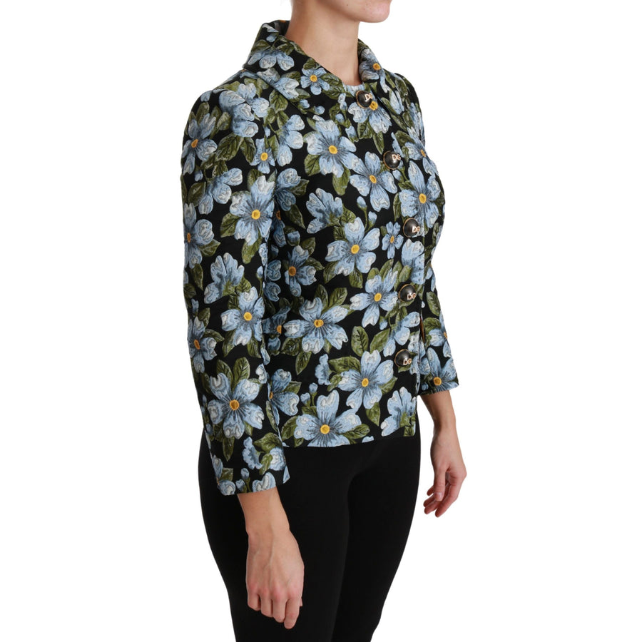 Dolce & Gabbana Elegant Floral Brocade Blazer Coat Jacket