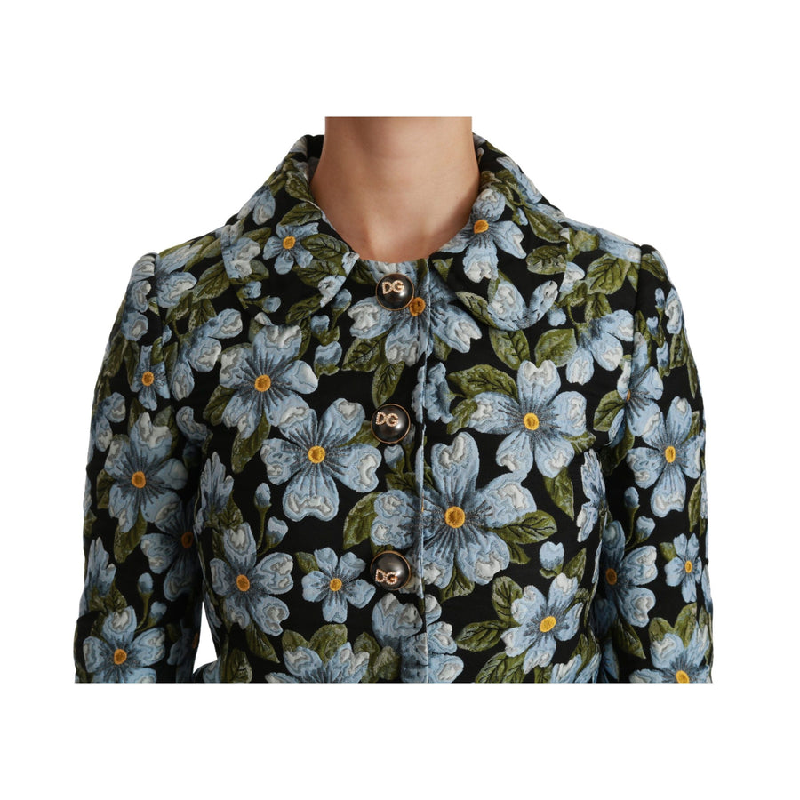 Dolce & Gabbana Elegant Floral Brocade Blazer Coat Jacket