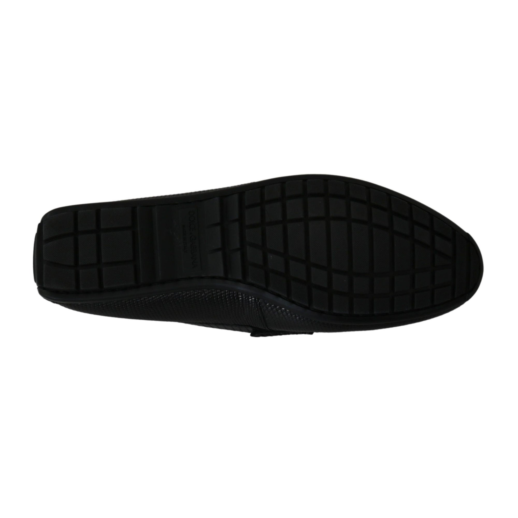 Dolce &amp; Gabbana Exquisite Black Lizard Leather Loafers