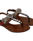 Dolce & Gabbana Elegant Strappy Sandals with Exotic Charm