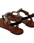 Dolce & Gabbana Elegant Strappy Sandals with Exotic Charm