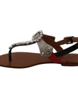 Dolce & Gabbana Elegant Strappy Sandals with Exotic Charm