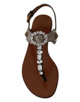 Dolce & Gabbana Elegant Strappy Sandals with Exotic Charm