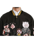 Dolce & Gabbana Multicolor Motive Bomber Style Jacket