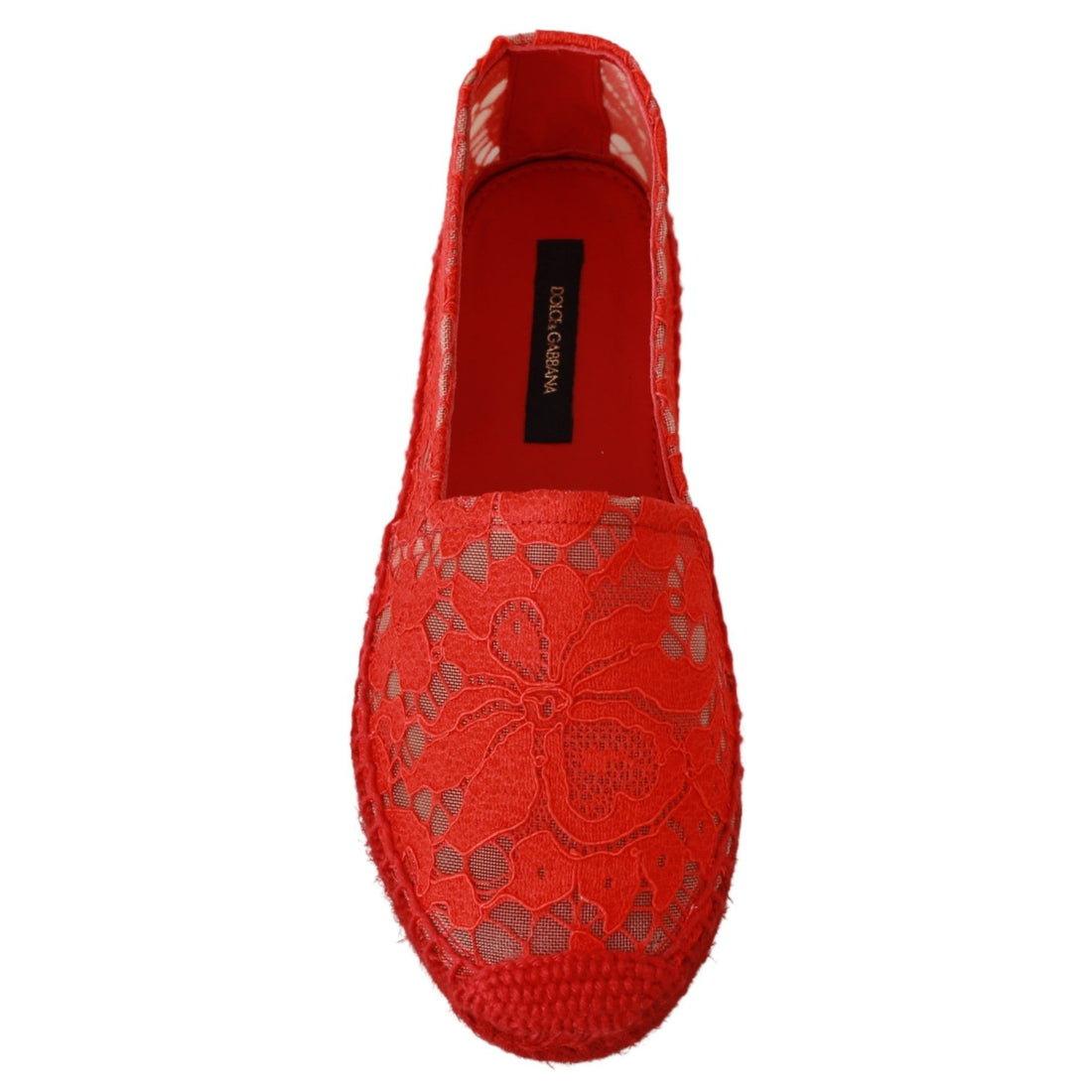 Dolce & Gabbana Red Viscose Espadrilles Flat Shoes