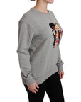 Dolce & Gabbana Elegant Multicolor Embroidered Crew-neck Sweater