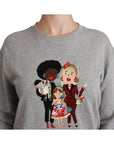 Dolce & Gabbana Elegant Multicolor Embroidered Crew-neck Sweater