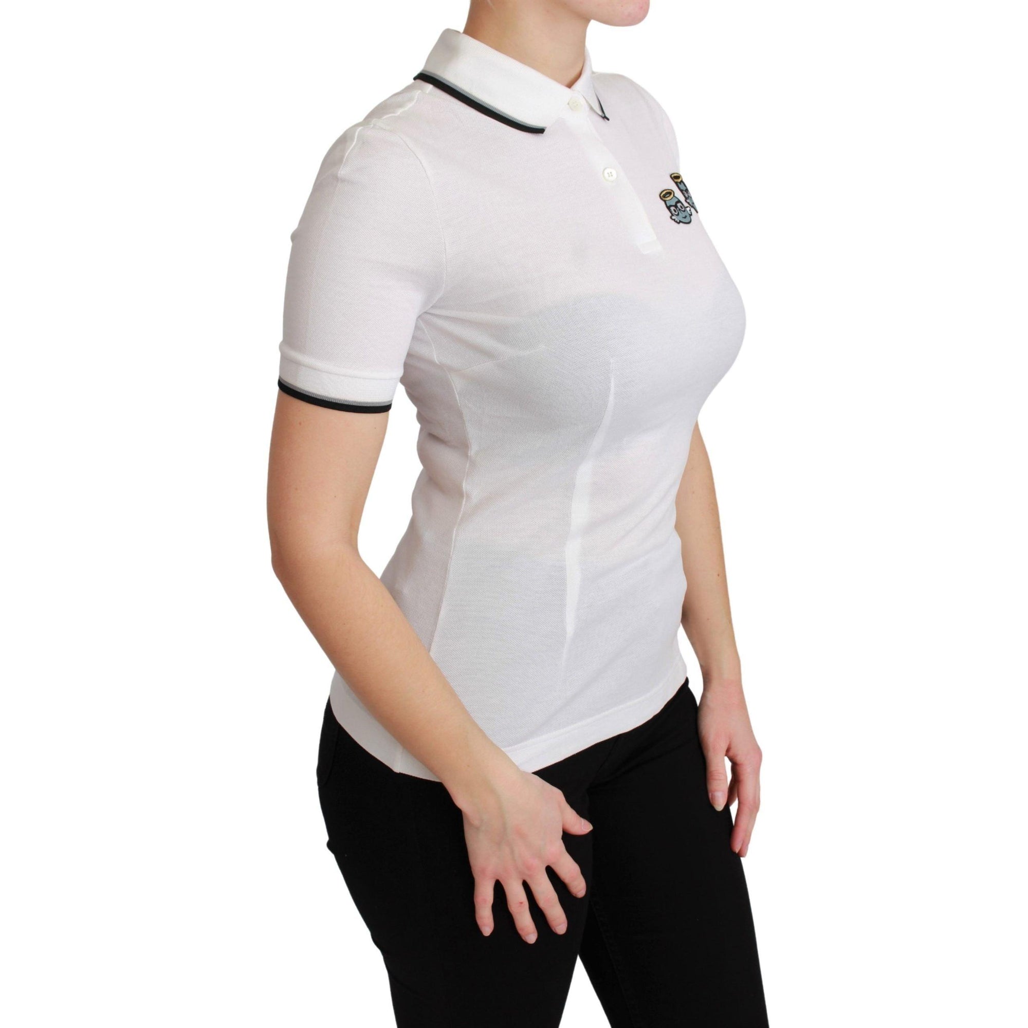 Dolce &amp; Gabbana Chic Polo Angel Embroidered T-shirt