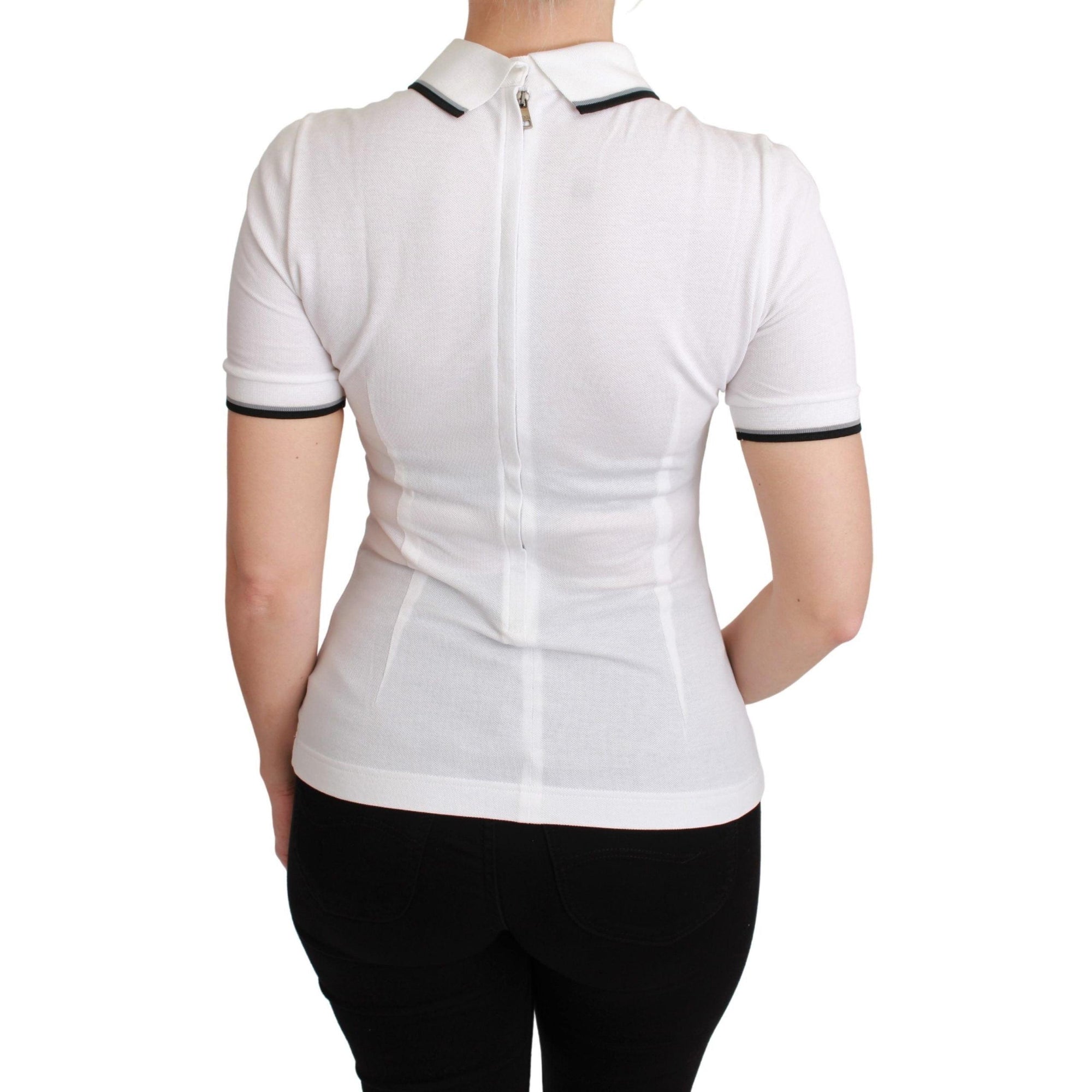 Dolce &amp; Gabbana Chic Polo Angel Embroidered T-shirt