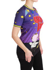 Dolce & Gabbana Elegant Crewneck Motive Tee in Purple