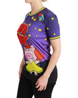 Dolce & Gabbana Elegant Crewneck Motive Tee in Purple