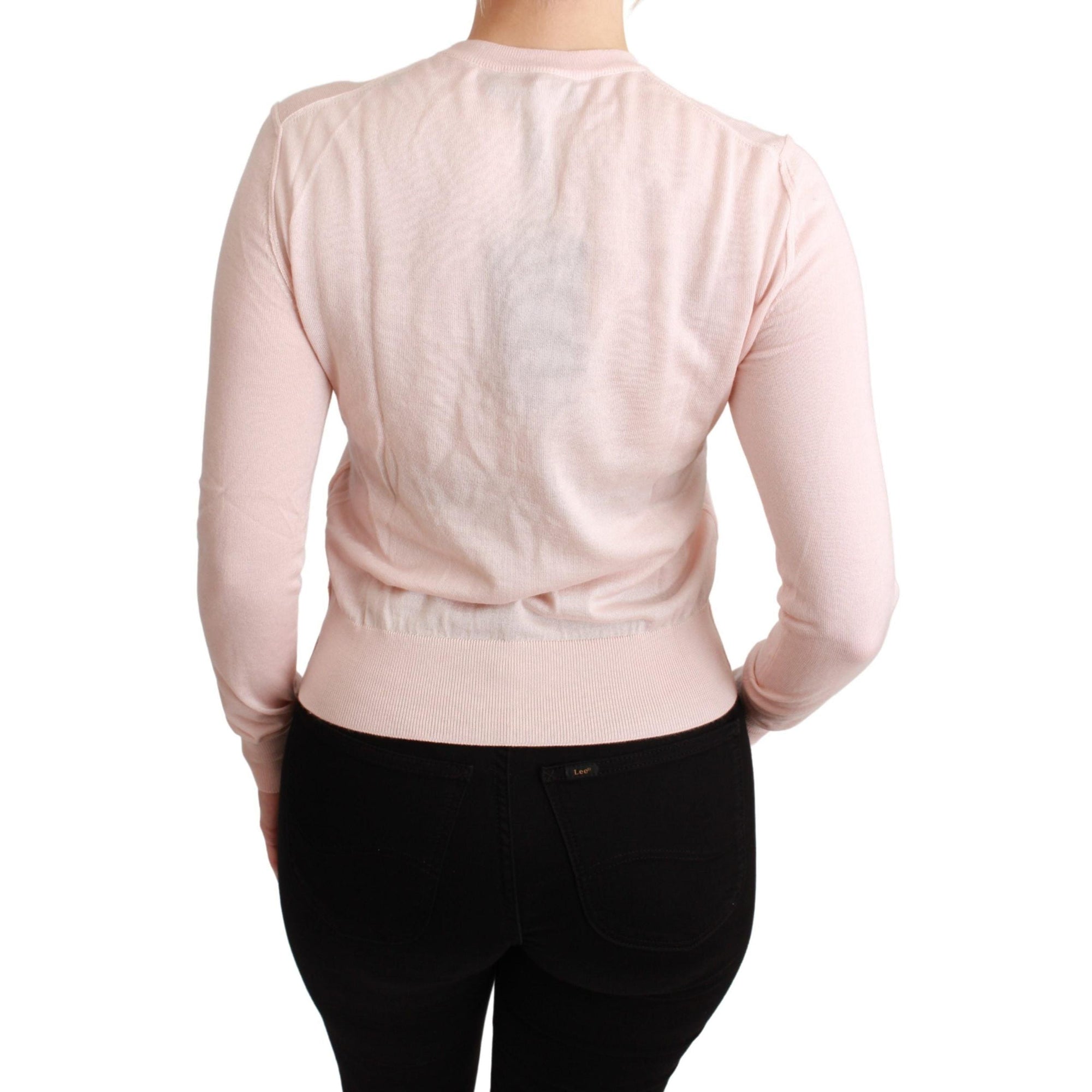 Dolce &amp; Gabbana Silk Blend Floral Embroidered Sweater
