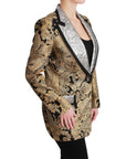 Dolce & Gabbana Elegant Gold Floral Jacquard Blazer