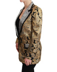Dolce & Gabbana Elegant Gold Floral Jacquard Blazer