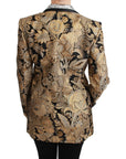 Dolce & Gabbana Elegant Gold Floral Jacquard Blazer