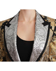 Dolce & Gabbana Elegant Gold Floral Jacquard Blazer
