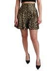 Dolce & Gabbana High Waist Black & Gold Luxe Shorts